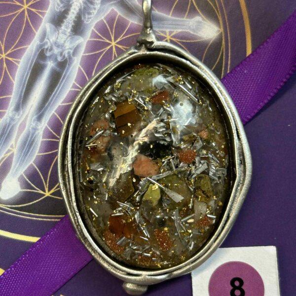 Antique Silver Plated Brass Pendant – 8