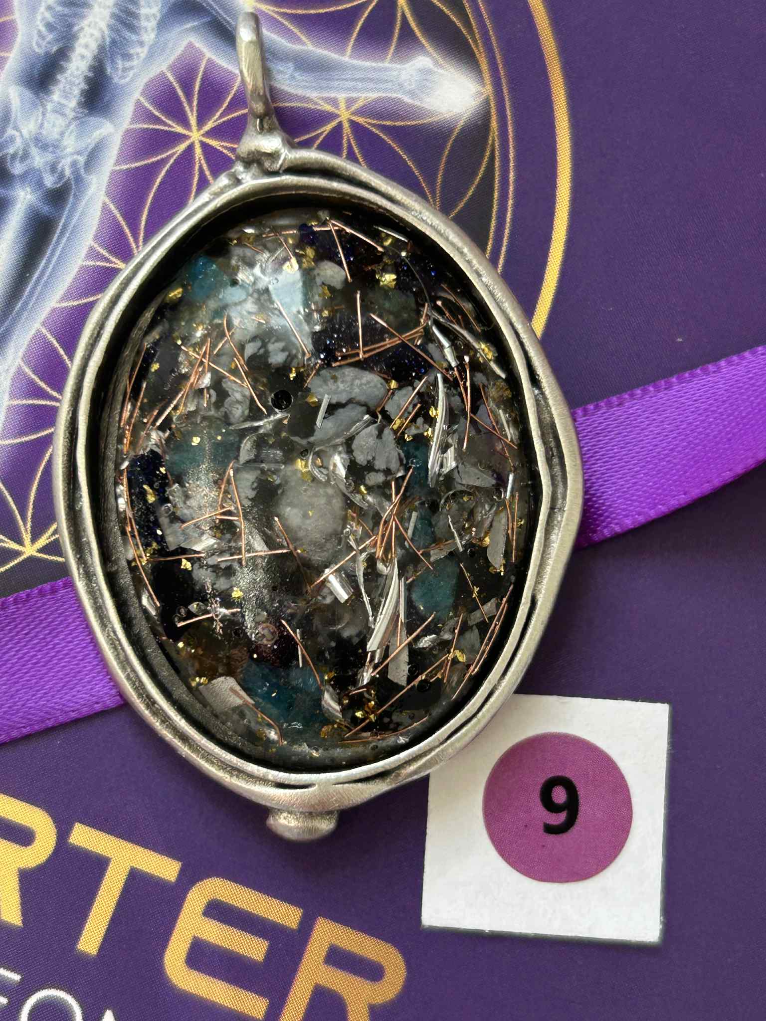 Antique Silver Plated Brass Pendant – 9