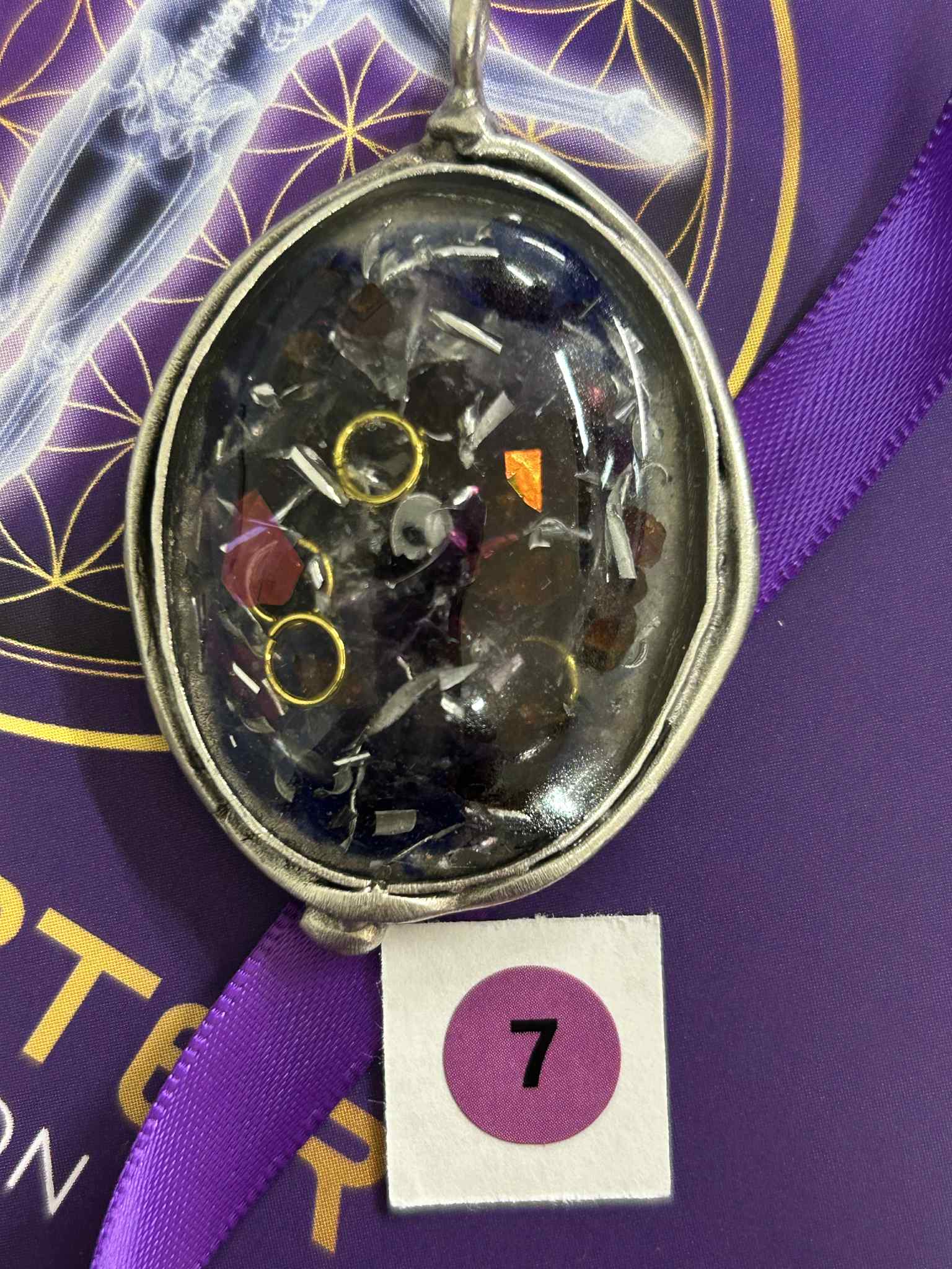 Antique Silver Plated Brass Pendant – 7