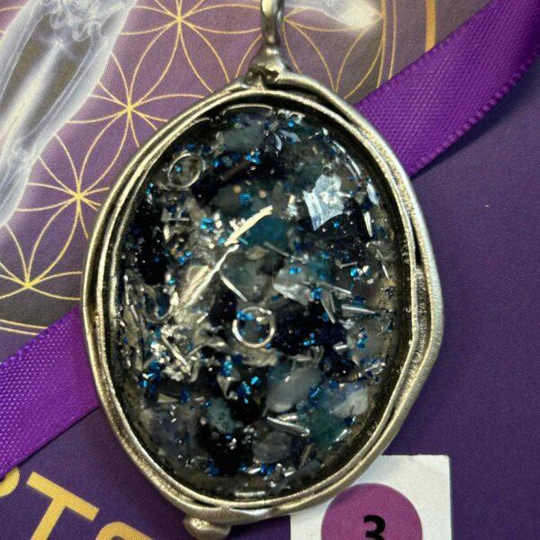 Antique Silver Plated Brass Pendant - 3