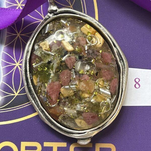 Antique Silver Plated Brass Pendant – 8