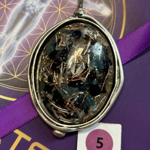 Antique Silver Plated Brass Pendant - 5