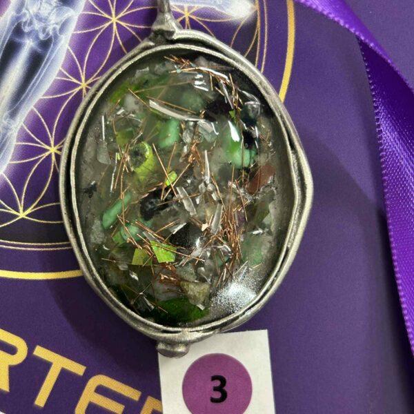 Antique Silver Plated Brass Pendant - 3