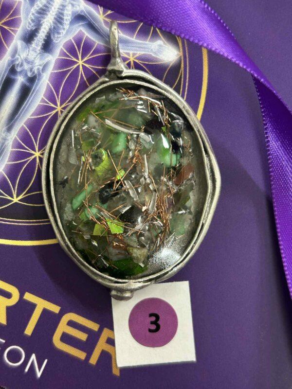 Antique Silver Plated Brass Pendant - 3