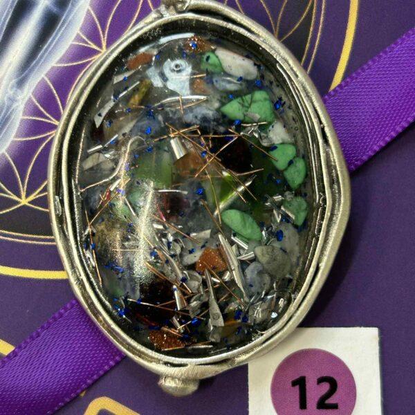 Antique Silver Plated Brass Pendant - 12