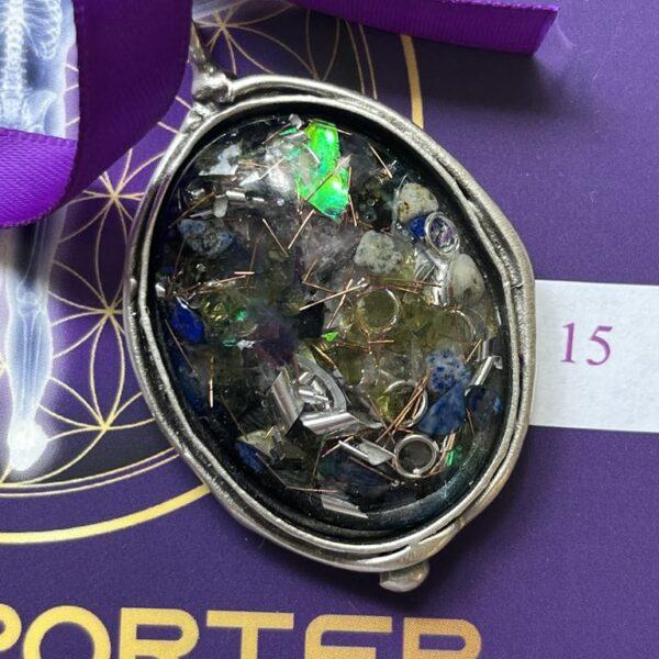 Antique Silver Plated Brass Pendant - 15