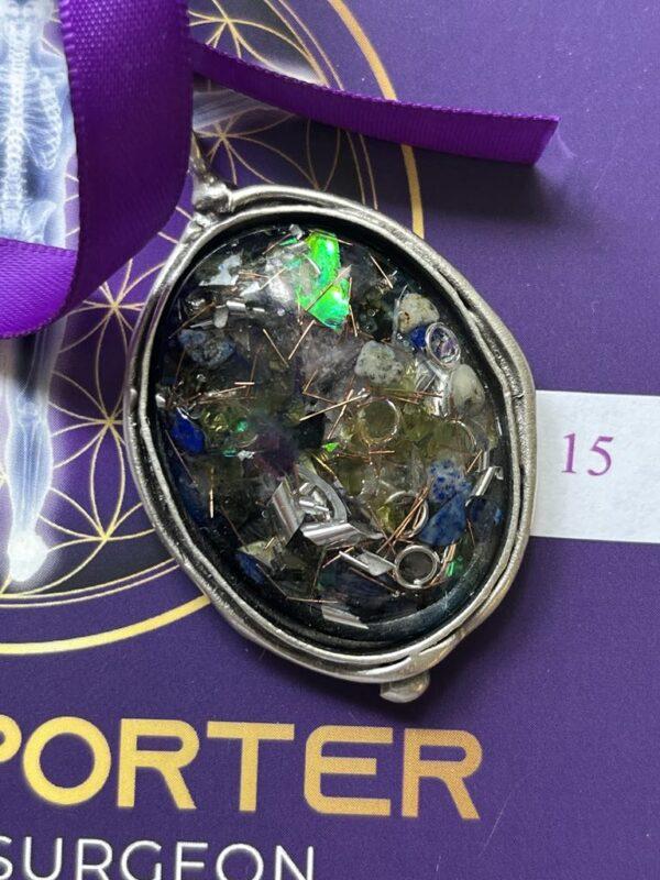 Antique Silver Plated Brass Pendant - 15