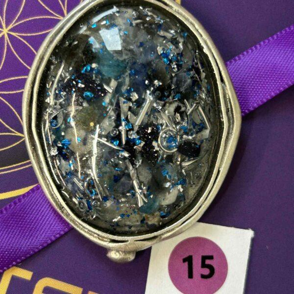 Antique Silver Plated Brass Pendant - 15