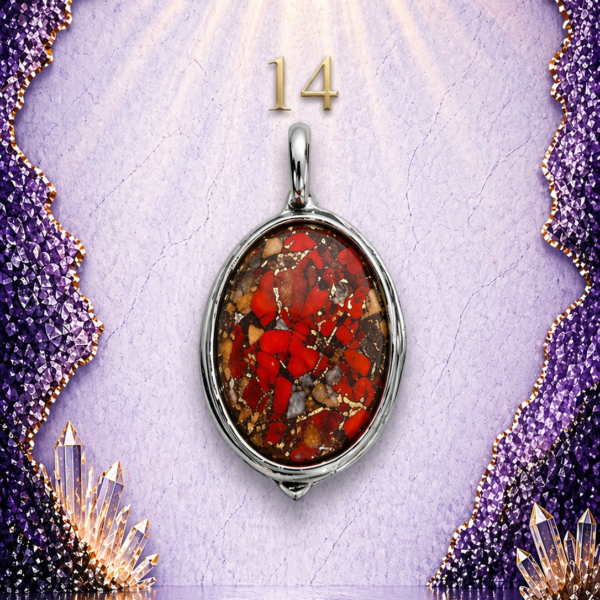 Antique Silver Plated Brass Pendant - 14