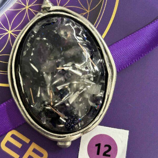 Antique Silver Plated Brass Pendant - 12