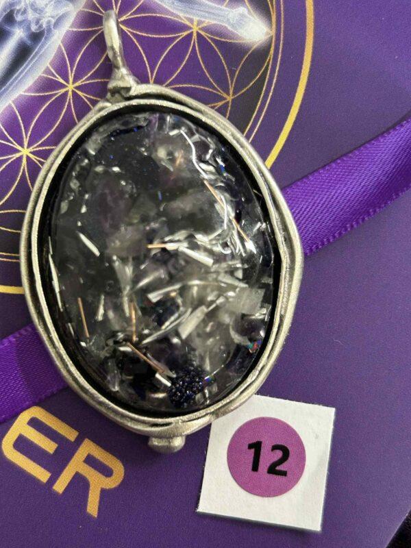 Antique Silver Plated Brass Pendant - 12