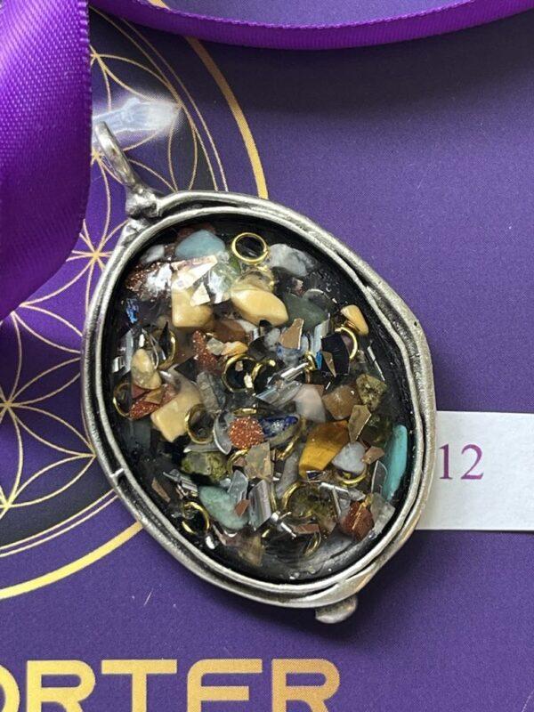 Antique Silver Plated Brass Pendant - 12