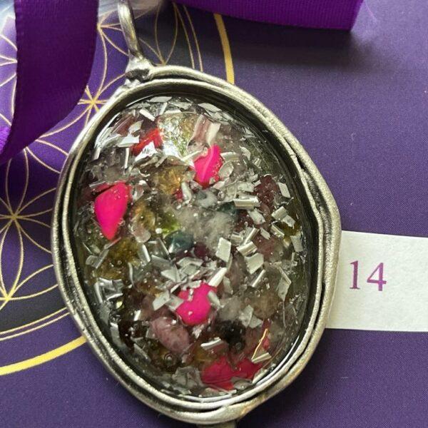 Antique Silver Plated Brass Pendant - 14