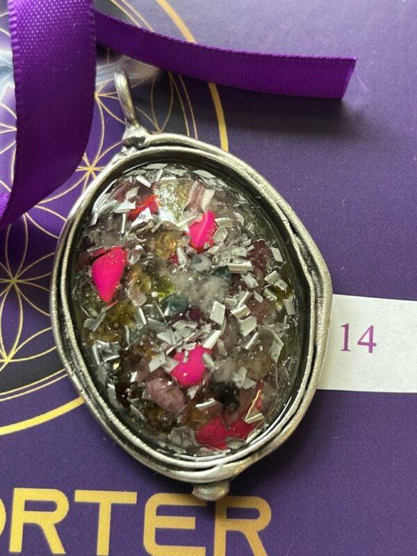 Antique Silver Plated Brass Pendant - 14