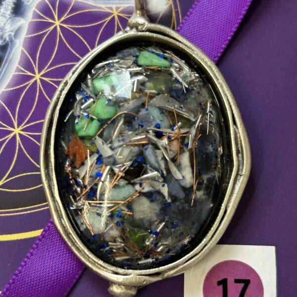 Antique Silver Plated Brass Pendant - 17