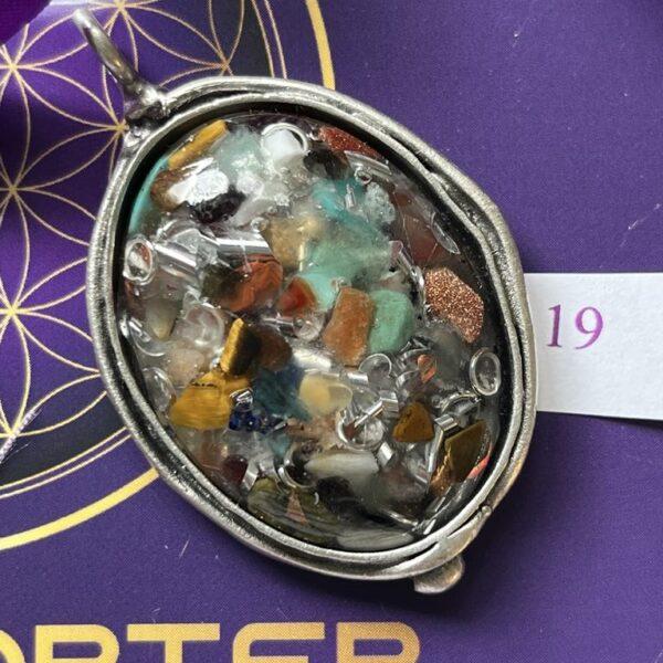 Antique Silver Plated Brass Pendant - 19