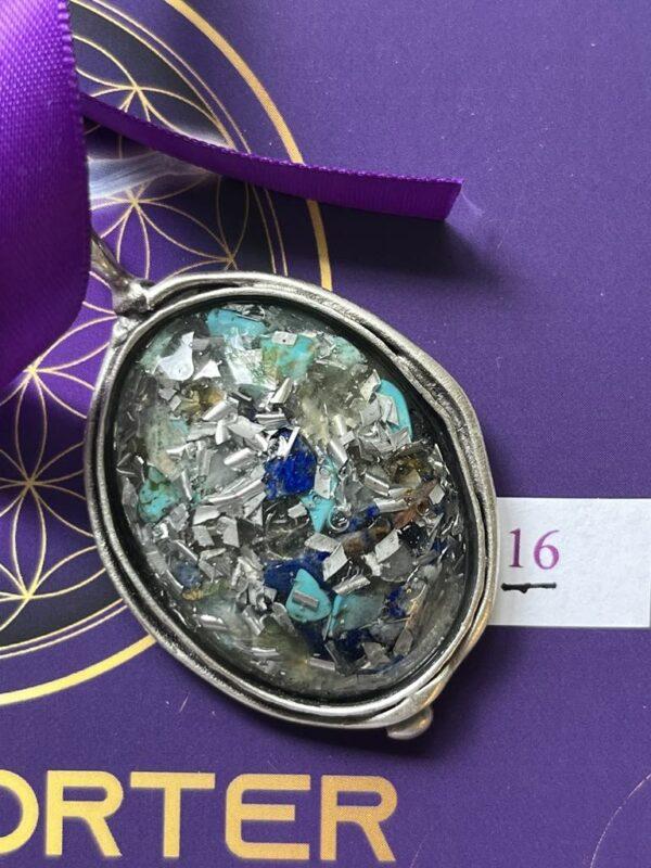 Antique Silver Plated Brass Pendant - 16