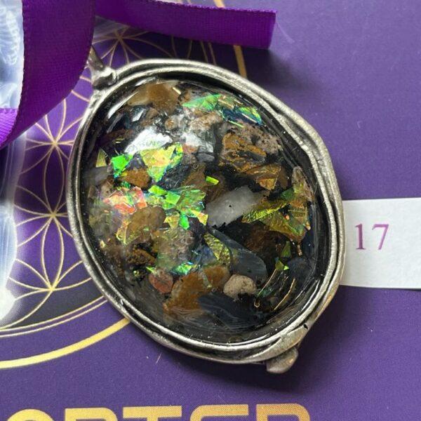 Antique Silver Plated Brass Pendant - 17