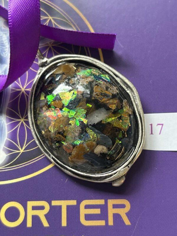 Antique Silver Plated Brass Pendant - 17