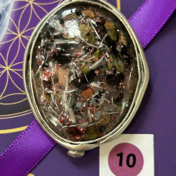 Antique Silver Plated Brass Pendant - 10