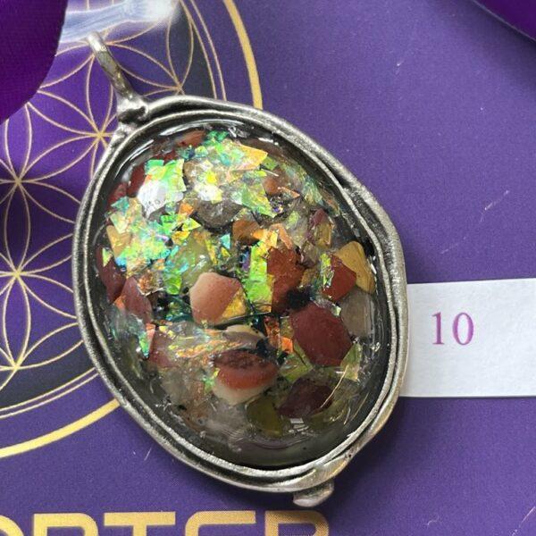 Antique Silver Plated Brass Pendant - 10