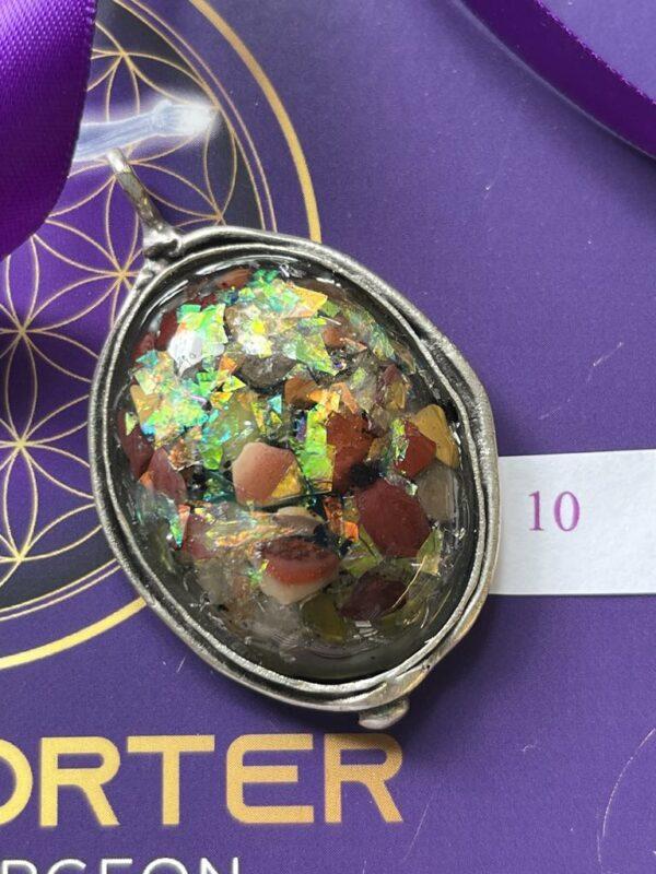 Antique Silver Plated Brass Pendant - 10