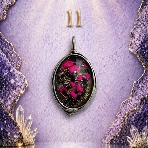Antique Silver Plated Brass Pendant - 11