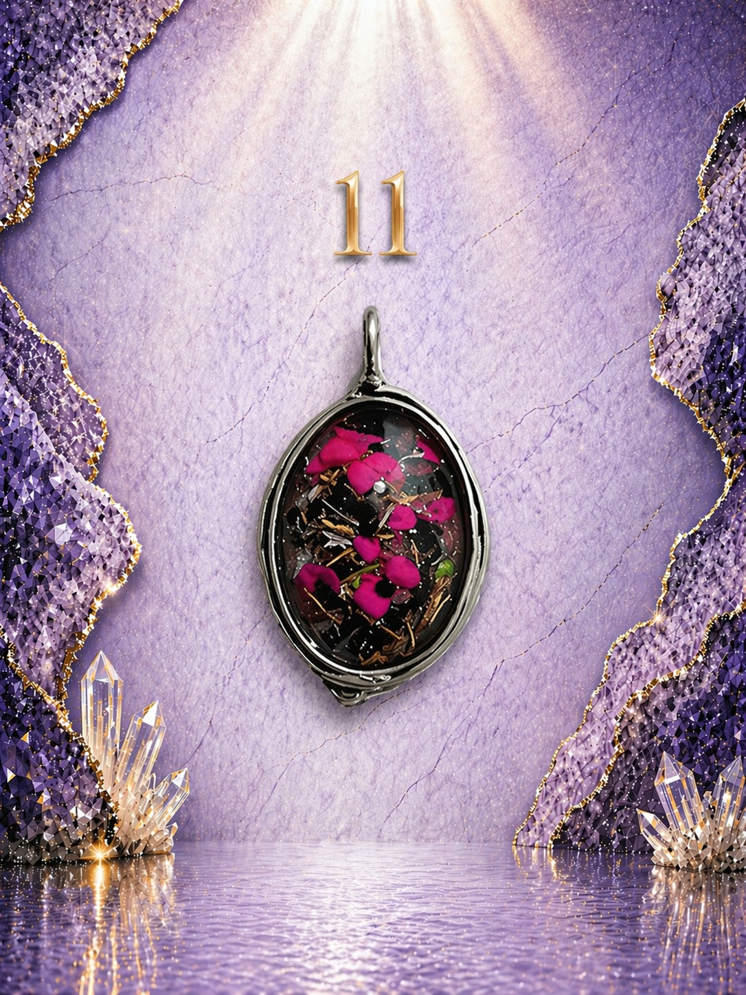 Antique Silver Plated Brass Pendant - 11