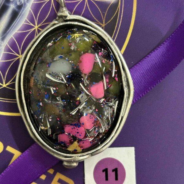 Antique Silver Plated Brass Pendant - 11