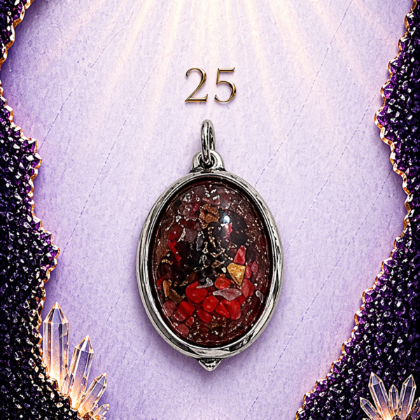 Antique Silver Plated Brass Pendant - 25