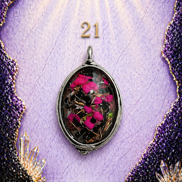 Antique Silver Plated Brass Pendant - 21