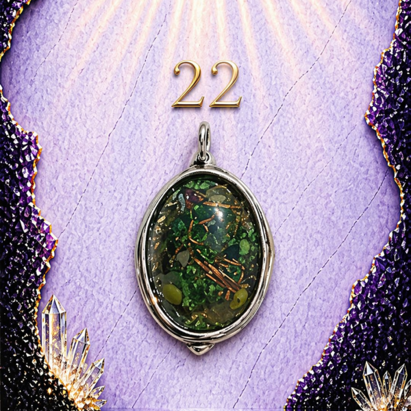 Antique Silver Plated Brass Pendant - 22
