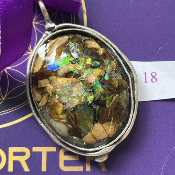 Antique Silver Plated Brass Pendant - 18