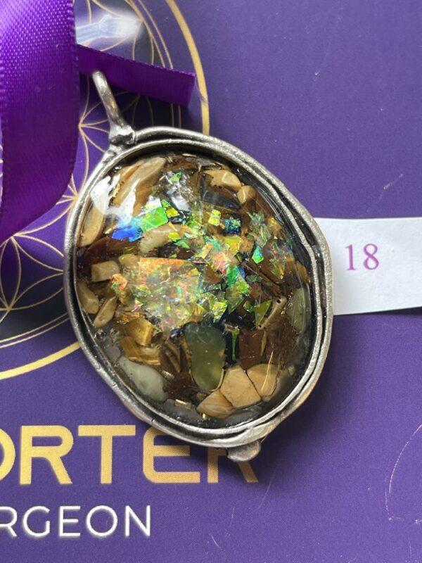 Antique Silver Plated Brass Pendant - 18