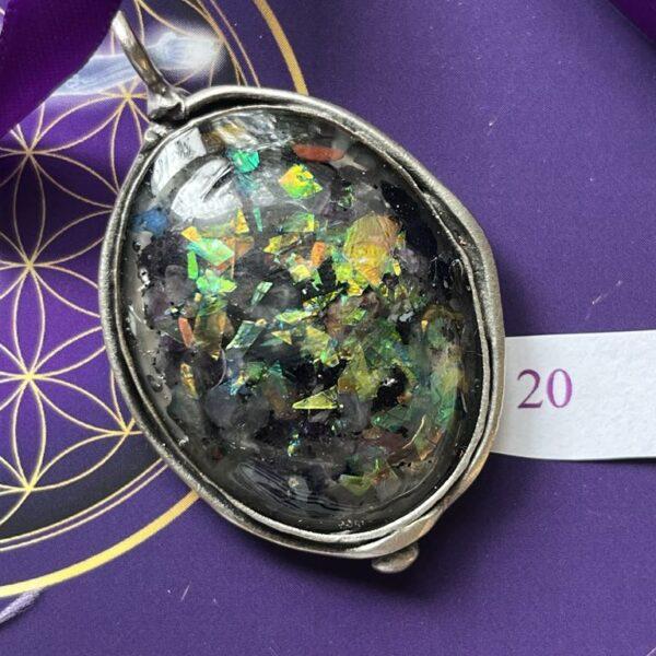 Antique Silver Plated Brass Pendant - 20