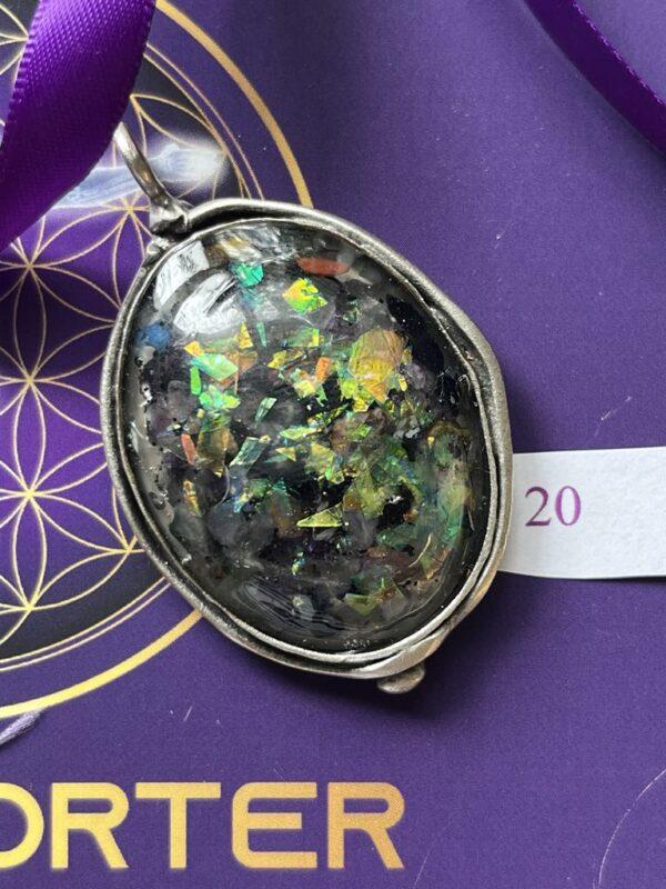 Antique Silver Plated Brass Pendant - 20