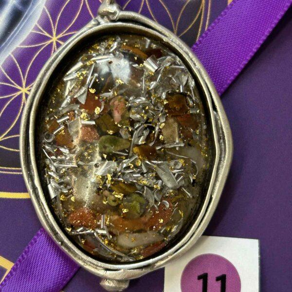 Antique Silver Plated Brass Pendant - 11