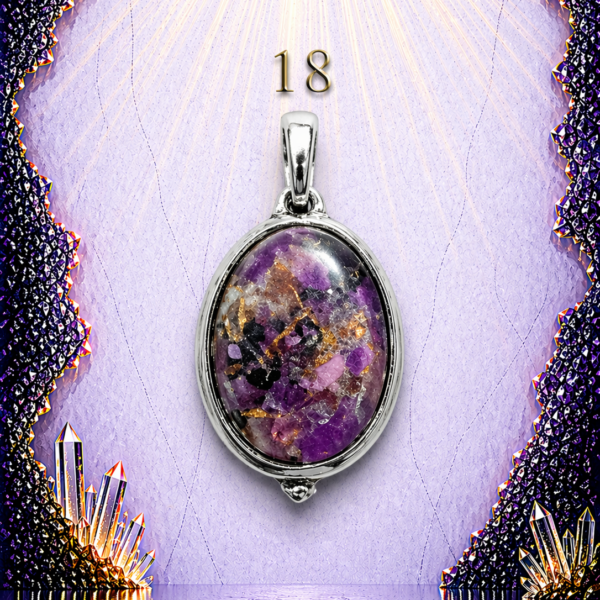 Antique Silver Plated Brass Pendant - 18