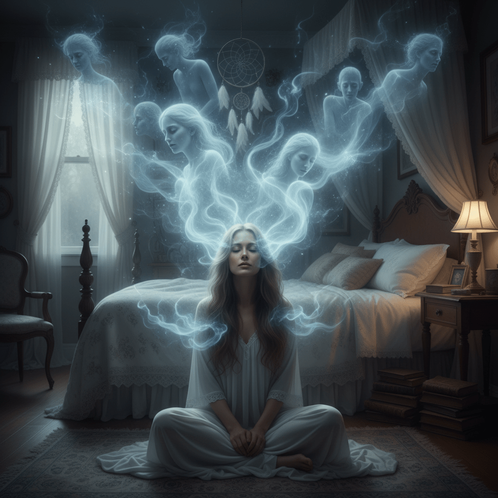 woman with earthbound spirits