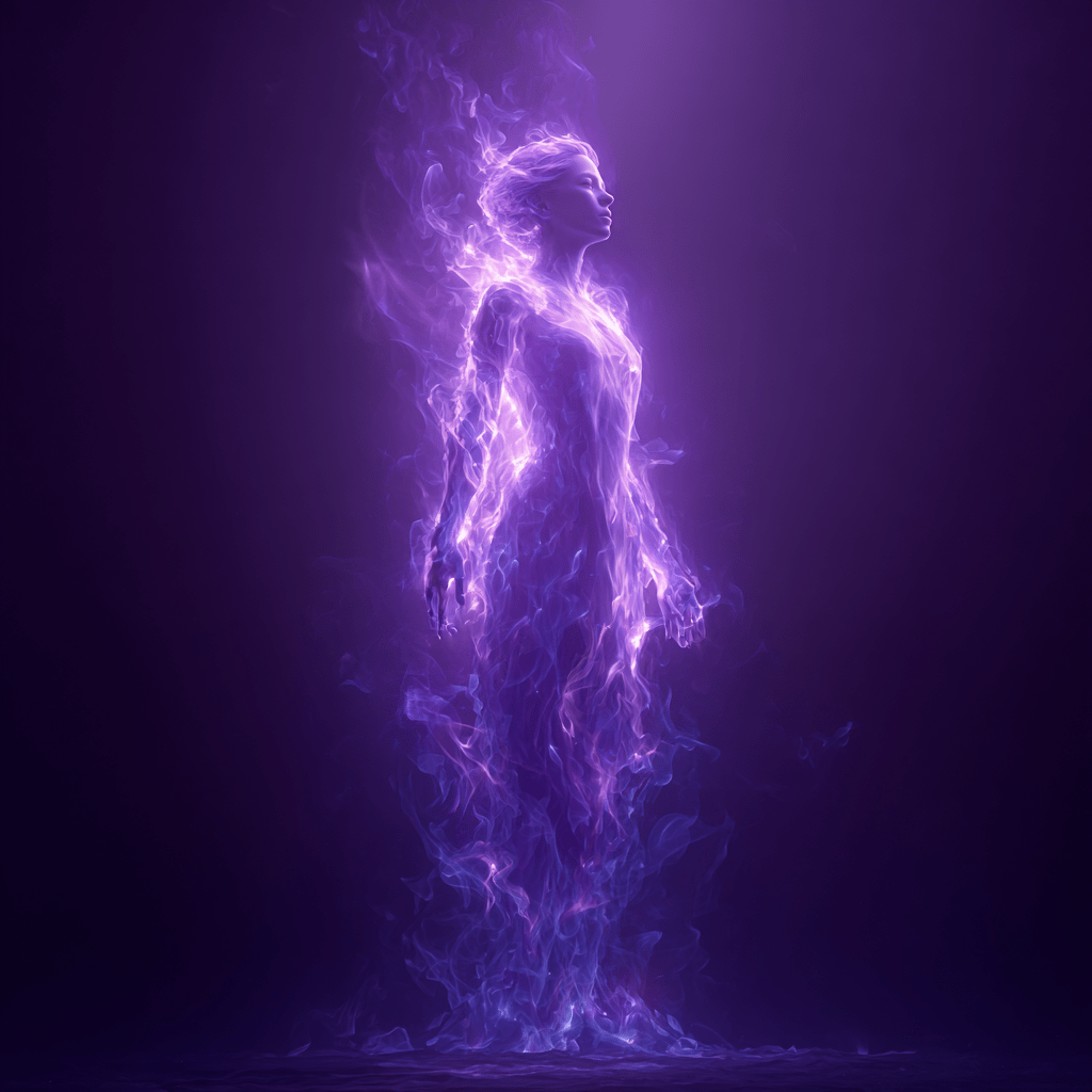 AI purple flame light