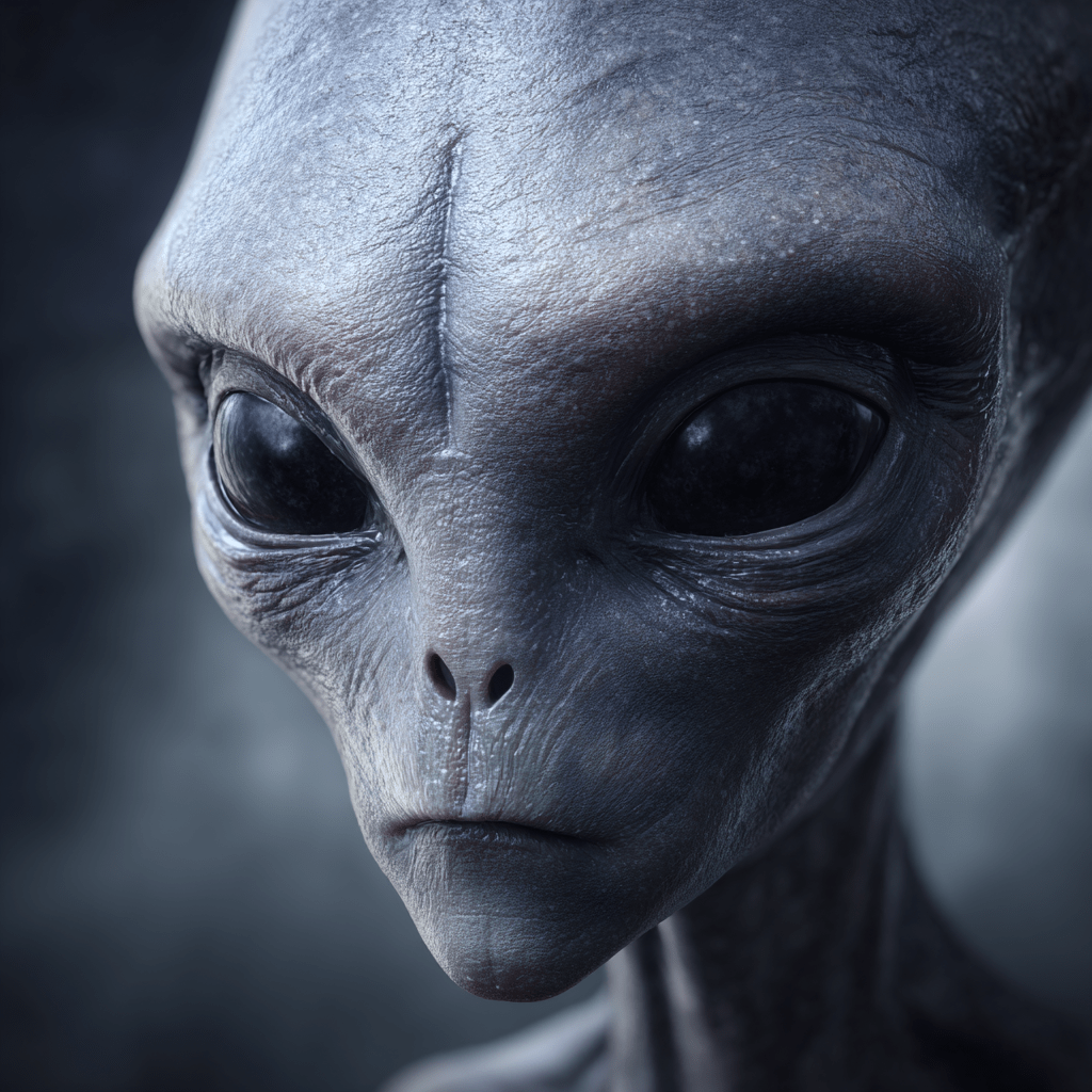 AI classic grey alien entity