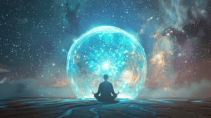AI human_figure_meditating_inside_strong_glowing