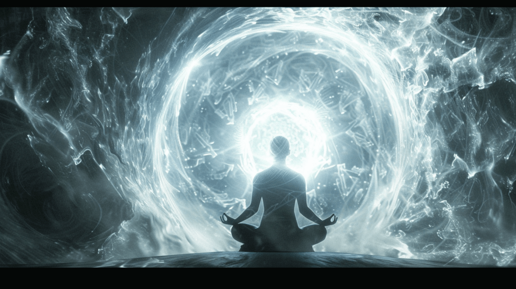 AI meditating_figure_inside_strong_geometric_energy