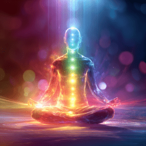 AI meditating_person_with_all_chakras_glowing