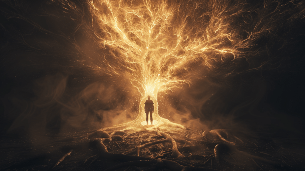 AI person_standing_or_meditating_with_subtle_shimmer