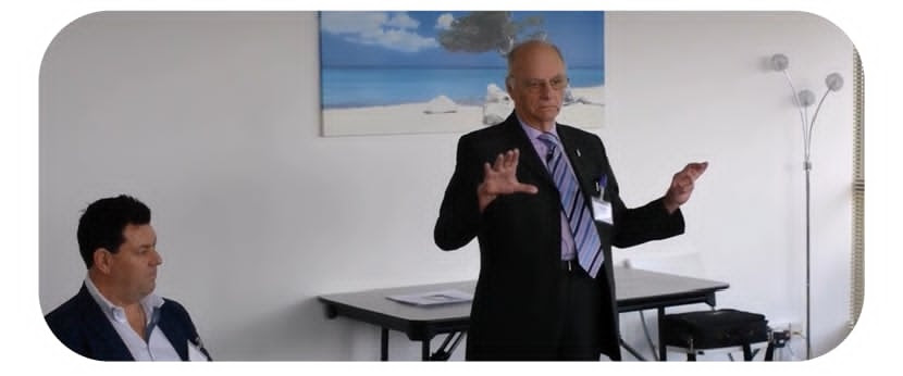 Dr Terence Palmer PhD and Andy Porter teaching SRT classes to practitioners