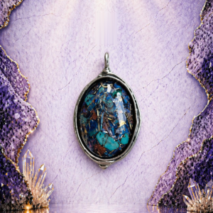 Antique Silver Plated Brass Pendant – 4