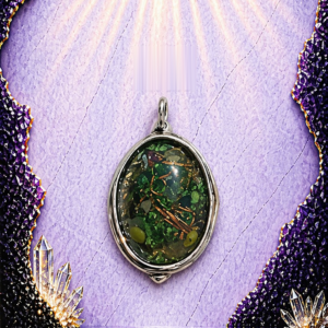 Antique Silver Plated Brass Pendant – 22