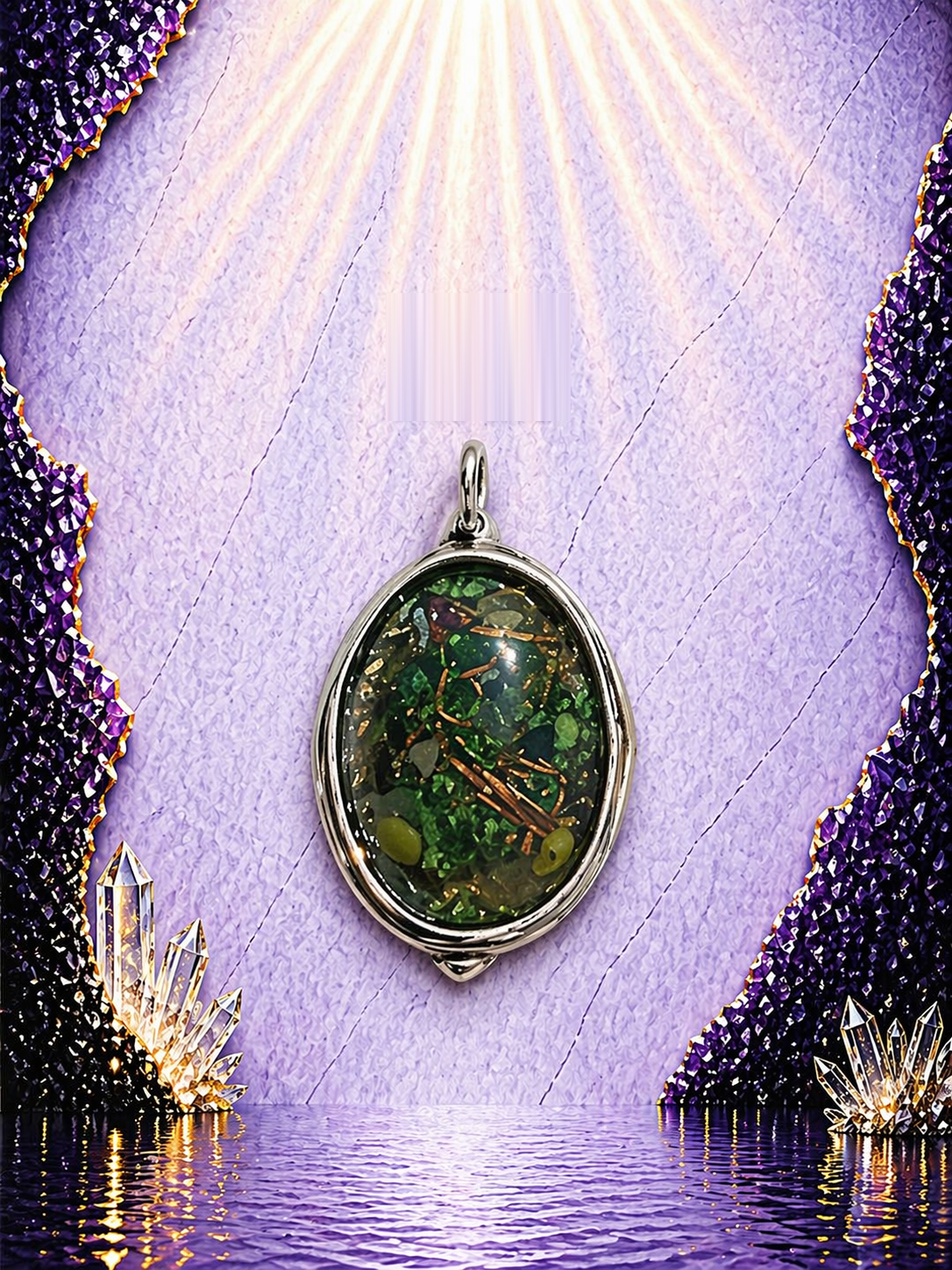 Antique Silver Plated Brass Pendant – 22