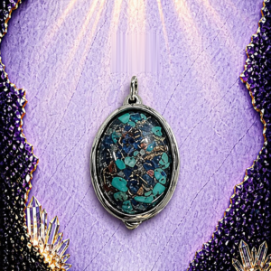 Antique Silver Plated Brass Pendant – 23